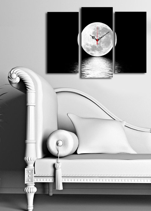 Wallity Conjunto de 3 Relojes de Pared de Lienzo Decorativo Multicolor Wallity Conjunto de 3 Relojes de Pared de Lienzo Decorativo Multicolor